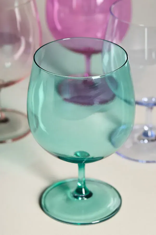 Peony Goblet Glasses Set of 4 - Cristallin Glass by Anthropologie, alternate view