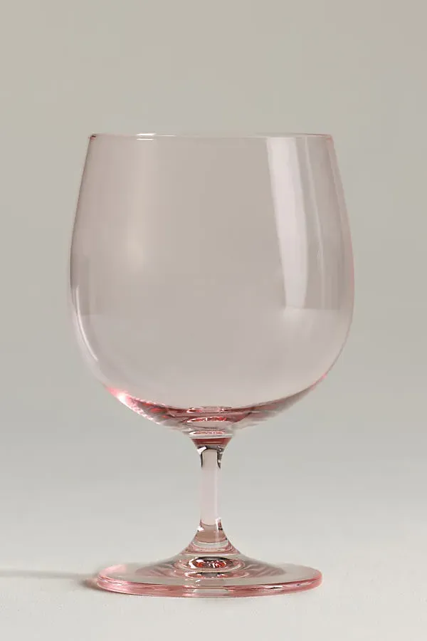 Peony Goblet Glasses Set of 4 - Pink, Cristallin Glass by Anthropologie