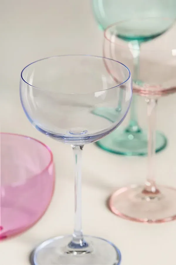 Peony Nick & Nora Glasses Set of 4 - Cristallin Glass by Anthropologie, alternate view