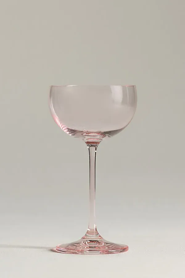 Peony Nick & Nora Glasses Set of 4 - Pink, Cristallin Glass by Anthropologie
