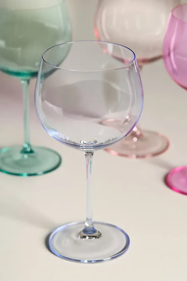 Peony Red Wine Glasses Set of 4 - Cristallin Glass by Anthropologie, alternate view