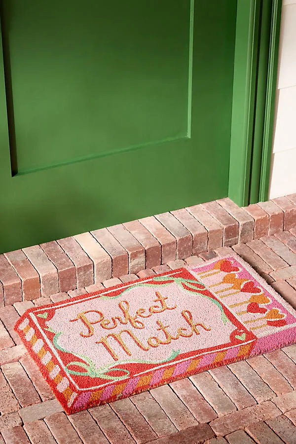 Perfect Match Valentine's Printed Doormat - Pink, Coir product