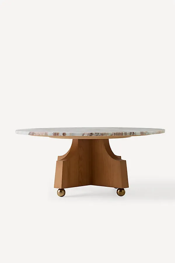 Perry Marble Round Coffee Table - Beige product