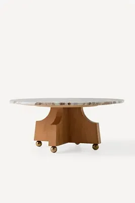 Perry Marble Round Coffee Table - White alternate view