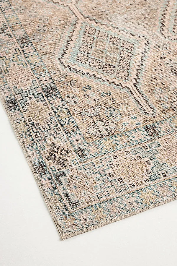 Persian-Inspired Diamond 5x8 Rug - Beige, Polyester/Cotton product