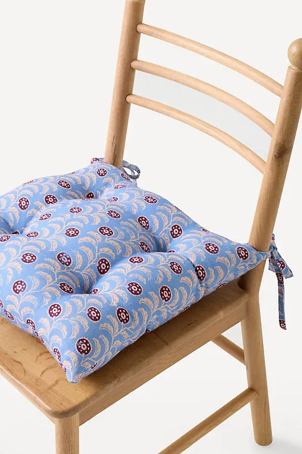 Petite Roma Dining Chair Cushion - Purple, Cotton by Anthropologie