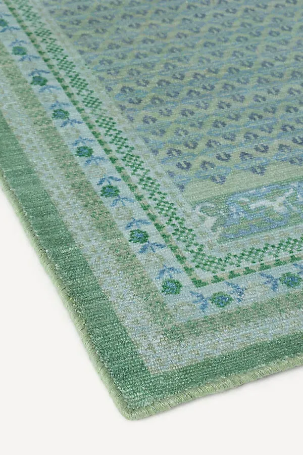 Petra Persian-Inspired 3x5 Rug - Green, Polyester by Anthropologie, image 2