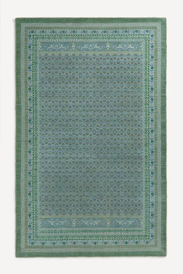 Petra Persian-Inspired 9x12 Rug - Green, Polyester by Anthropologie