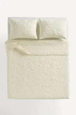 Peyton Double Bedspread - White, Cotton alternate view