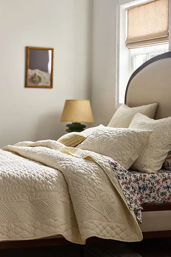 Peyton Double Bedspread - White, Cotton product