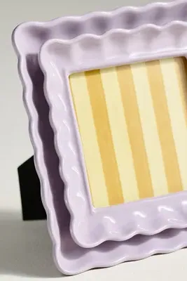 Philippa Scalloped Picture Frame - Purple, Resin product