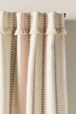 Pieced Stripe Blackout Curtain - Brown, Cotton Blend product