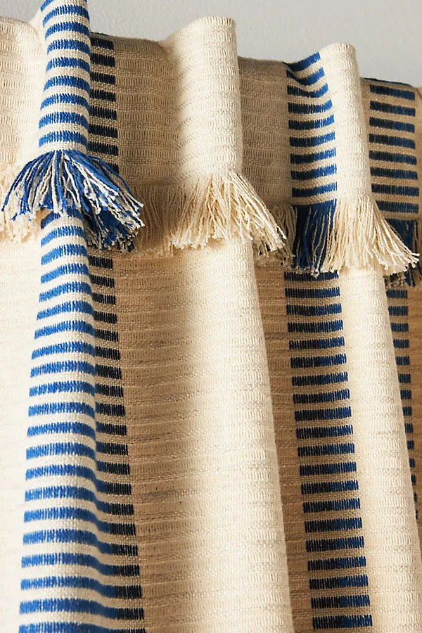 Pieced Stripe Curtain - Cotton/Linen/Rayon alternate view