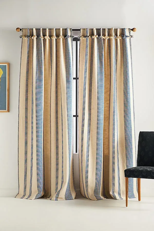 Pieced Stripe Curtain - Cotton/Linen/Rayon product