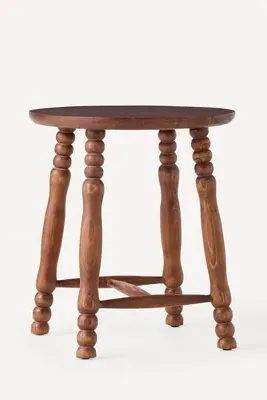 Pierre Turned Wood Stool - Brown, Oak product