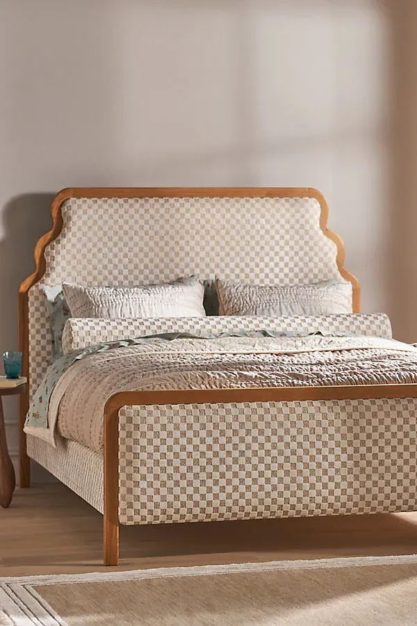 Pim Carmine Twin Bed - Beige, Polyester by Anthropologie