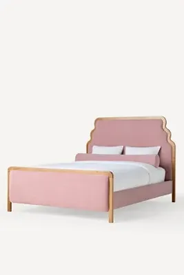 Pim Queen Size Bed Frame - Pink, Velvet product