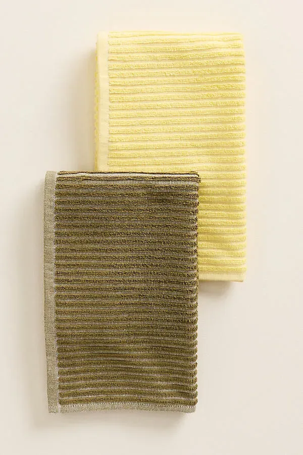 Piper Jacquard Dish Towels Set of 2 - Cotton by Anthropologie