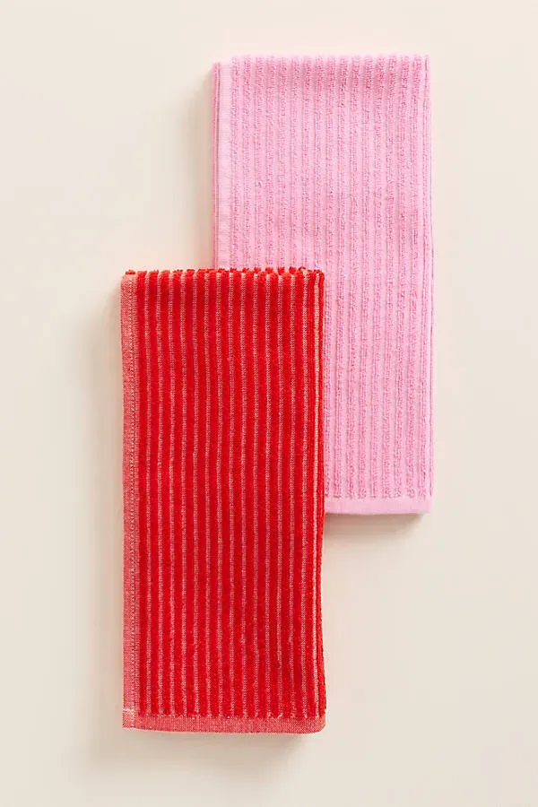 Piper Jacquard Dish Towels Set of 2 - Cotton by Anthropologie