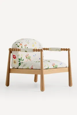 Pippa Botanica Scalloped Accent Chair - Cotton by Anthropologie, alternate view