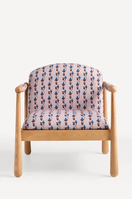 Pippa Scalloped Accent Chair - Cotton by Anthropologie, alternate view