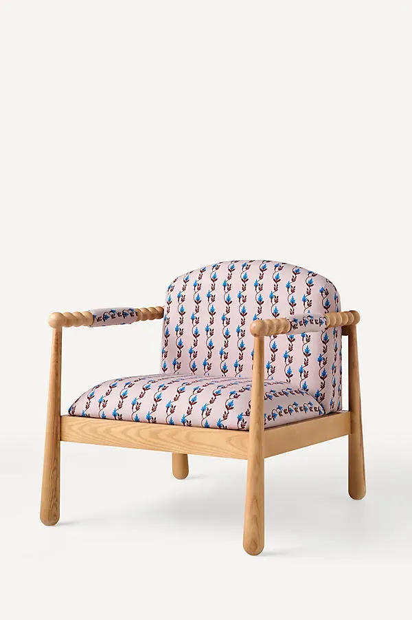 Pippa Scalloped Accent Chair - Cotton by Anthropologie