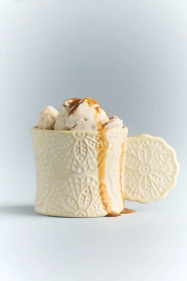 Pizzelle Stoneware Espresso Cup - Ivory by Anthropologie