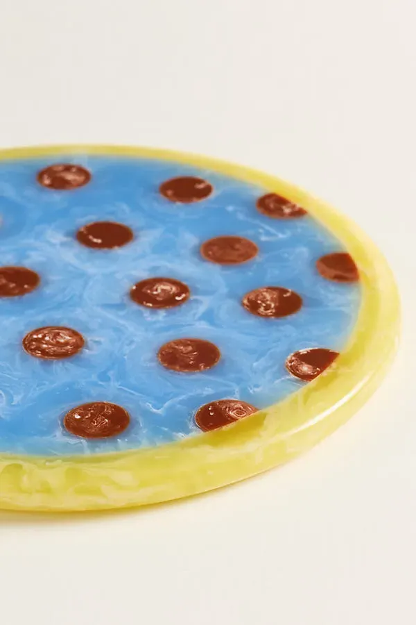 Polka Dot Resin Cheeseboard - Blue product