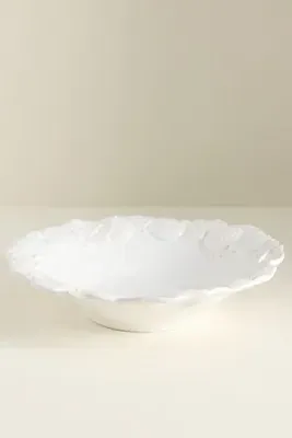 Pomegranate Italian Earthenware Serving Bowl - White product