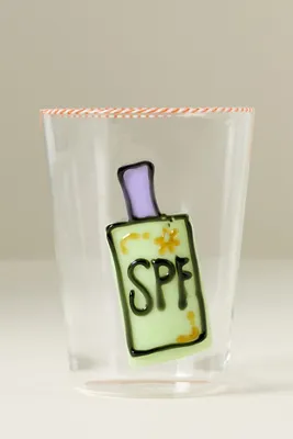 Poolside Juice Glass - Yellow, Borosilicate Glass product