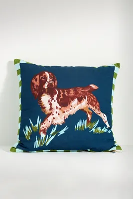 Portabello Printed Icon Pillow - Blue, Cotton product