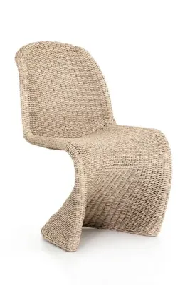 Portia Faux-Wicker Outdoor Dining Chair - Beige product