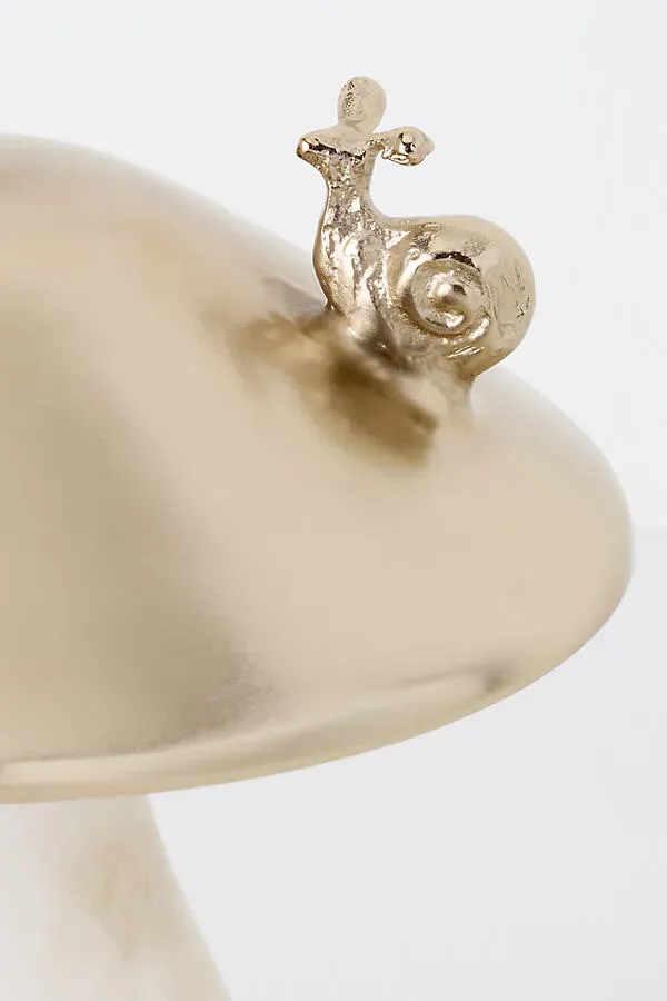 Portia Mushroom Cordless Rechargeable LED Table Lamp - White by Anthropologie, alternate view