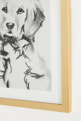 Portrait of a Pup Framed Wall Art - White product