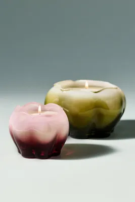 Posie Honeycrisp Oakwood Glass Candle - Pink, Cotton product