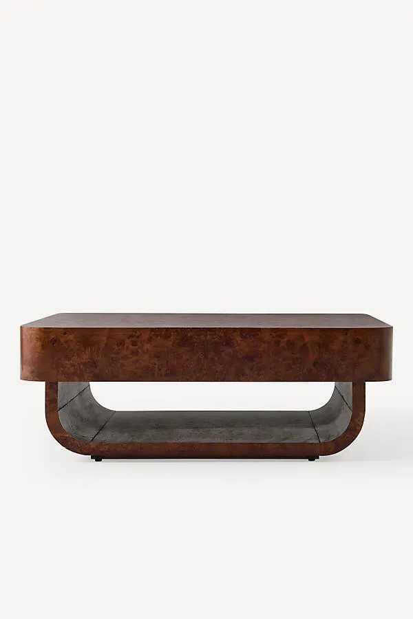 Prescott Burl Round Coffee Table - Burl Veneer product