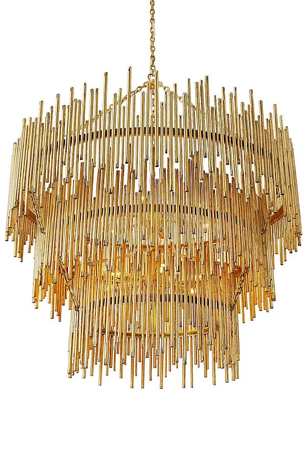 Prescott Iron Rod Chandelier - Gold by Anthropologie, image 2