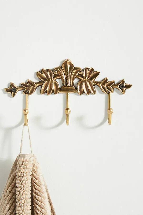 Primrose Hook Rack - Gold, Brass by Anthropologie