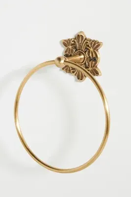 Primrose Towel Ring - Gold, Brass product