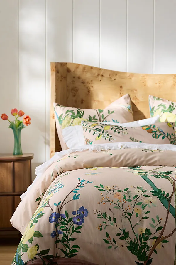 Printed Cotton-Slub Euro Sham - Ivory by Anthropologie, image 2