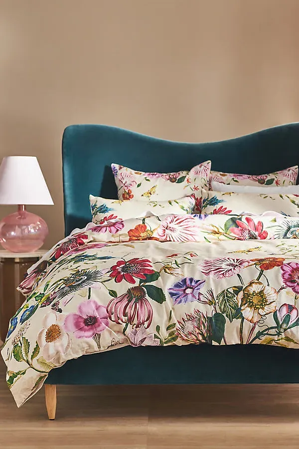 Printed Cotton-Slub King Size Duvet by Anthropologie