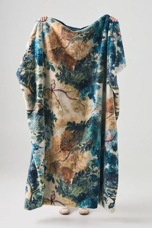 Printed Faux-Fur Pattern Throw Blanket - Polyester product