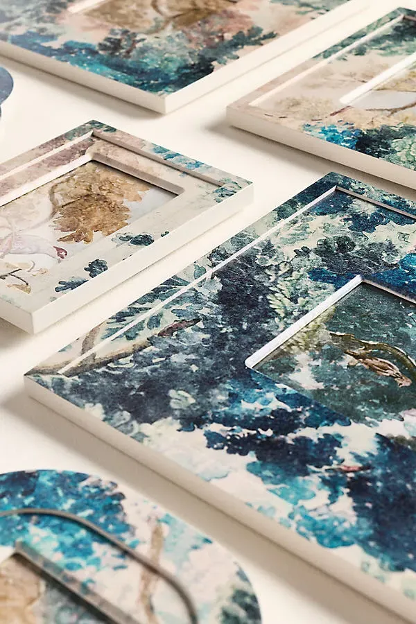Printed Pattern Drench Frames Set of 10 - Blue by Anthropologie, alternate view