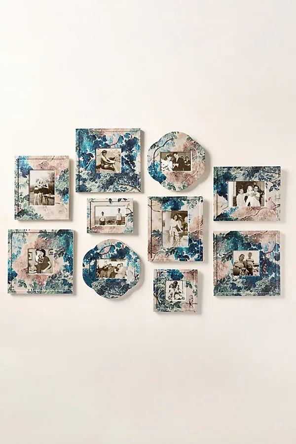 Printed Pattern Drench Frames Set of 10 - Blue by Anthropologie