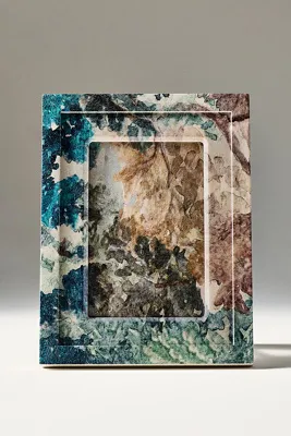Printed Pattern Drench Photo Frame - Blue, Engineered Hardwood by Anthropologie, image 2