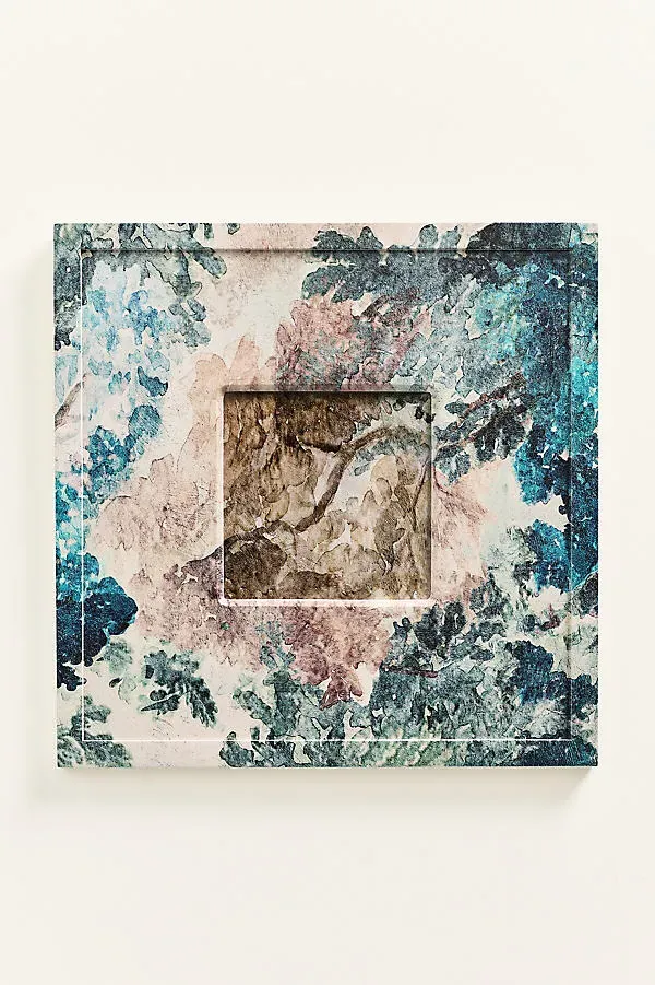 Printed Pattern Drench Photo Frame - Blue, Engineered Hardwood by Anthropologie