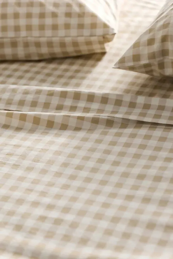 Printed Sheet Set - Beige, Organic Cotton Percale by Anthropologie, image 2