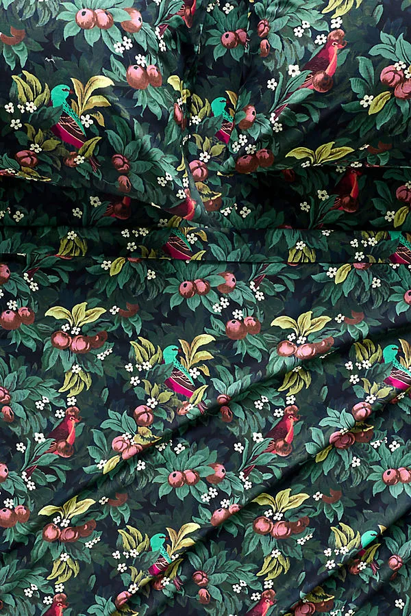 Printed Sheet Set - Green, Organic Cotton Percale by Anthropologie