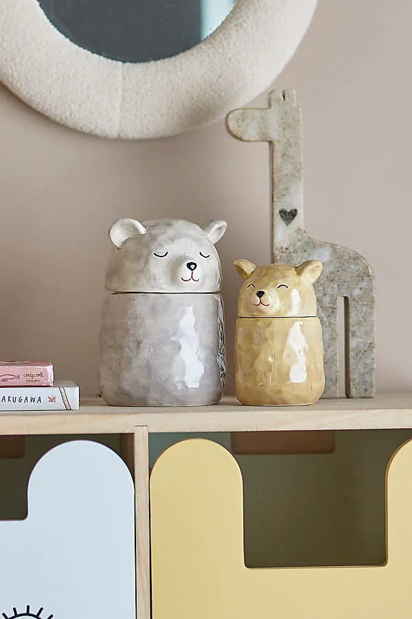 Puk Jar with Lid - Brown product