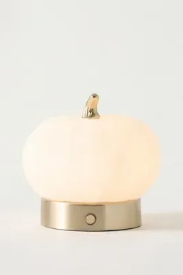 Pumpkin Shaped Rechargeable Cordless Table Lamp - White, Alabaster product